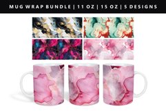 Alcohol Ink 11oz, 15oz Mug Sublimation | Mug Wrap PNG Product Image 1