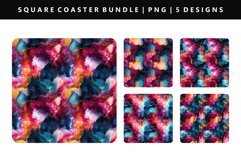 Alcohol Ink Square Coaster Design | Square Coaster PNG Product Image 1