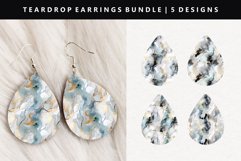 Alcohol Ink Teardrop Earring Sublimation PNG Design Product Image 1