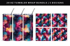 Alcohol Ink 20oz Tumbler Wrap | Sublimation PNG Design Product Image 1