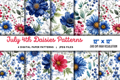 July Daisies Patterns JPG Product Image 1