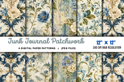 Cute Purple Flowers Pattern JPG Product Image 1