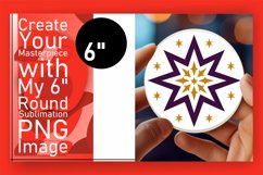 Round Ornament Revival: Folk Star Sublimation Product Image 1