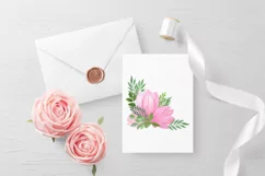 Magnolia Flower sublimation watercolor bouquet, PNG, JPEG Product Image 7