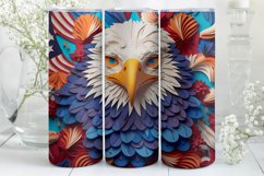 3D Eagle Tumbler Wrap | 4th of July | 3D Tumbler Wrap Product Image 9