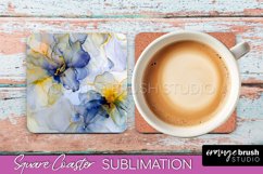 Marble Texture Square Coaster Sublimation - Marble Coaster Product Image 1