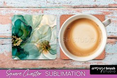 Marble Texture Square Coaster Sublimation - Marble Coaster Product Image 1
