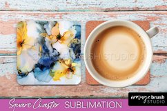Marble Texture Square Coaster Sublimation - Marble Coaster Product Image 1