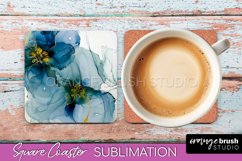 Marble Texture Square Coaster Sublimation - Marble Coaster Product Image 1
