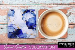 Marble Texture Square Coaster Sublimation - Marble Coaster Product Image 1