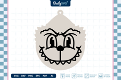 Monster Teardrop Keychain Laser Cut SVG Product Image 3