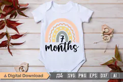 7 Months SVG | Baby Milestone SVG | Baby SVG | Newborn SVG Product Image 1