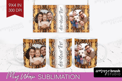 Animal Print Photo Mug Wrap PNG - Wild Animal Picture Frame Product Image 1