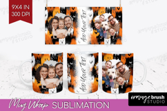 Halloween Photo Mug Wrap PNG - Brush Stroke Picture Frame Product Image 1