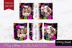 Halloween Photo Mug Wrap PNG - Brush Stroke Picture Frame Product Image 1