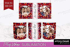 Glitter Photo Mug Wrap PNG - Sparkle Picture Frame Mug Product Image 1