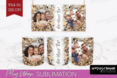 Glitter Photo Mug Wrap PNG - Sparkle Picture Frame Mug Product Image 1