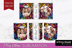 Glitter Photo Mug Wrap PNG - Sparkle Picture Frame Mug Product Image 1