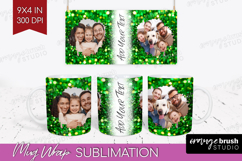 Glitter Photo Mug Wrap PNG - Sparkle Picture Frame Mug Product Image 1