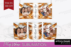 Rose Gold Photo Mug Wrap PNG - Abstract Picture Frame Mug Product Image 1