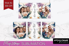 Floral Photo Mug Wrap PNG - Sping Flowers Picture Frame Mug Product Image 1