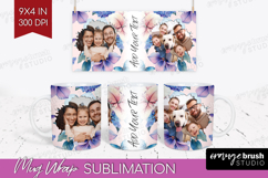Floral Photo Mug Wrap PNG - Sping Flowers Picture Frame Mug Product Image 1