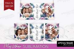 Floral Photo Mug Wrap PNG - Sping Flowers Picture Frame Mug Product Image 1