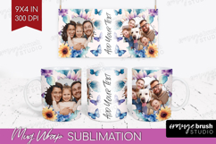 Floral Photo Mug Wrap PNG - Sping Flowers Picture Frame Mug Product Image 1
