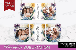 Floral Photo Mug Wrap PNG - Sping Flowers Picture Frame Mug Product Image 1