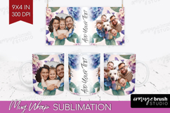 Floral Photo Mug Wrap PNG - Sping Flowers Picture Frame Mug Product Image 1