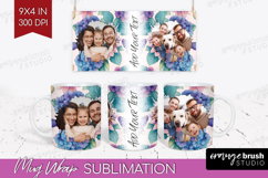 Floral Photo Mug Wrap PNG - Sping Flowers Picture Frame Mug Product Image 1