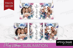 Floral Photo Mug Wrap PNG - Sping Flowers Picture Frame Mug Product Image 1