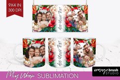 Stained Glass Photo Mug Wrap PNG - Flowers Picture Frame Mug Product Image 1