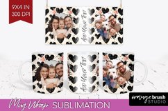 Valentines Day Photo Mug Wrap PNG - Heart Picture Frame Mug Product Image 1