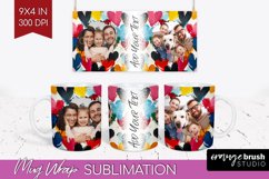 Valentines Day Photo Mug Wrap PNG - Heart Picture Frame Mug Product Image 1