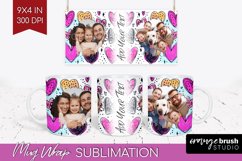 Valentines Day Photo Mug Wrap PNG - Heart Picture Frame Mug Product Image 1