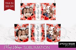 Valentines Day Photo Mug Wrap PNG - Heart Picture Frame Mug Product Image 1