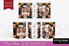Valentines Day Photo Mug Wrap PNG - Heart Picture Frame Mug Product Image 1