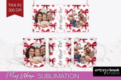 Valentines Day Photo Mug Wrap PNG - Heart Picture Frame Mug Product Image 1