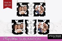 Valentines Day Photo Mug Wrap PNG - Heart Picture Frame Mug Product Image 1