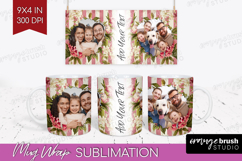 Floral Photo Mug Wrap PNG - Peony Flower Picture Frame Mug Product Image 1
