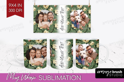 Floral Photo Mug Wrap PNG - Peony Flower Picture Frame Mug Product Image 1