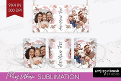 Floral Photo Mug Wrap PNG - Peony Flower Picture Frame Mug Product Image 1