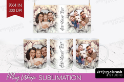 Floral Photo Mug Wrap PNG - Peony Flower Picture Frame Mug Product Image 1