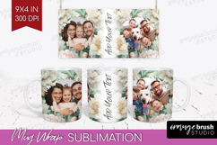 Floral Photo Mug Wrap PNG - Peony Flower Picture Frame Mug Product Image 1