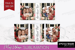Floral Photo Mug Wrap PNG - Peony Flower Picture Frame Mug Product Image 1