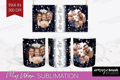 Retro Flowers Photo Mug Wrap PNG - Floral Picture Frame Mug Product Image 1