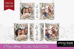 Flowers Photo Mug Wrap PNG - Vintage Floral Picture Frame Product Image 1