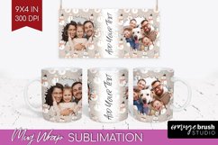 Christmas Photo Mug Wrap PNG - Snowman Picture Frame Mug Product Image 1