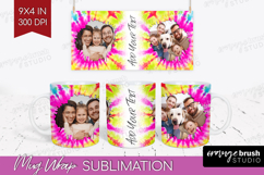 Tie Dye Photo Mug Wrap PNG - Rainbow Picture Frame Mug Product Image 1